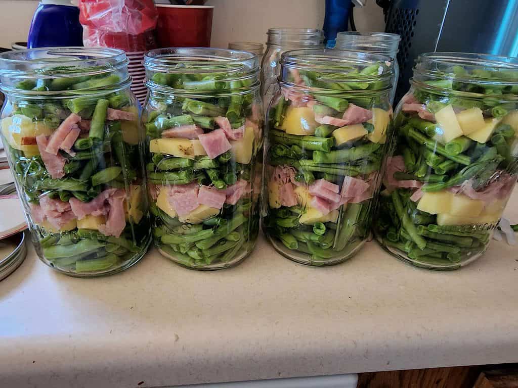 green beans ham and potatoes
