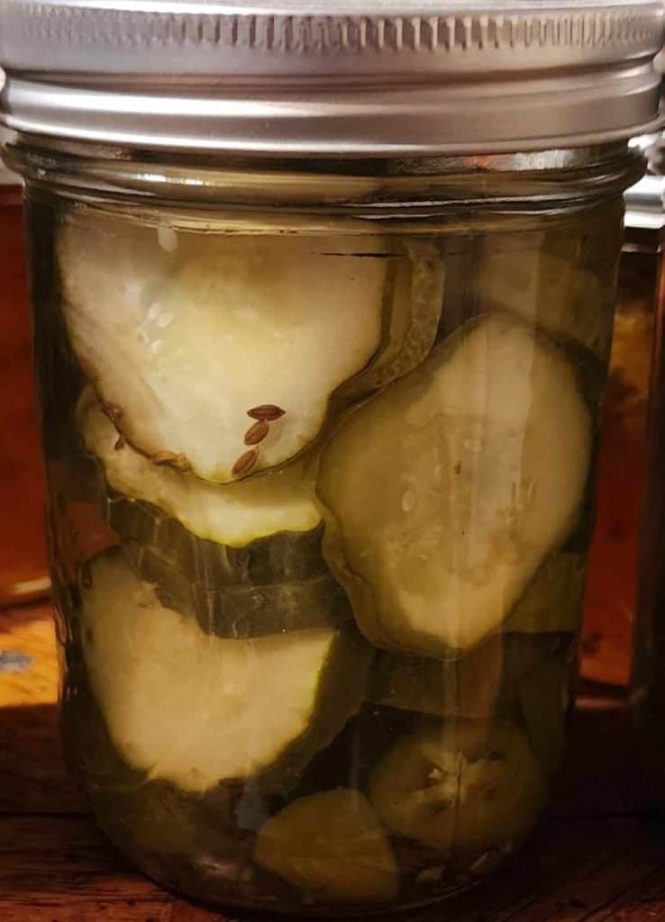 spicy garlic dill pickle jar