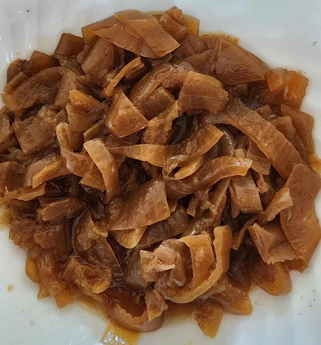 caramelized onions after canning in a bowl