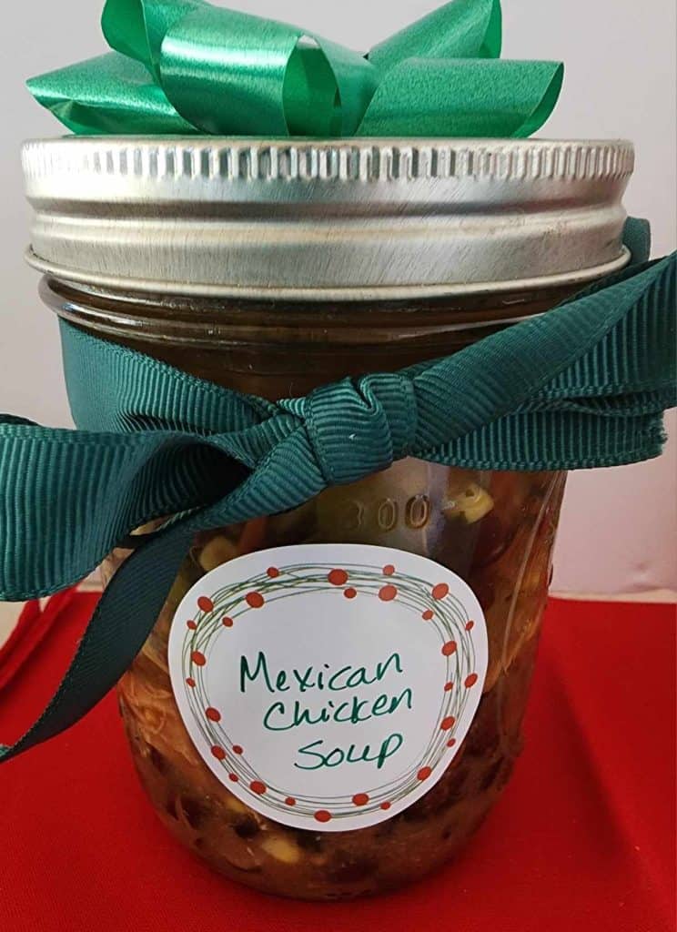 Canned Mexican Soup as Christmas gift