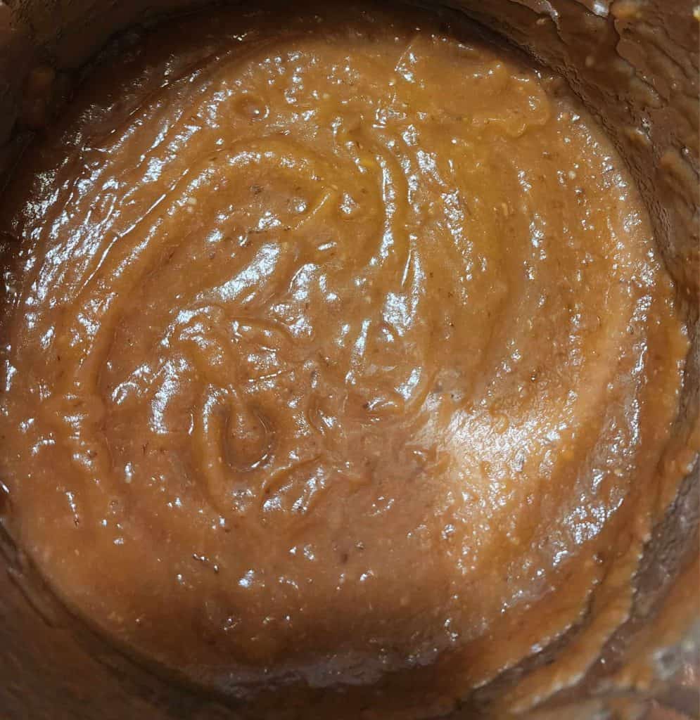 apple jalapeno bourbon bbq sauce mixture