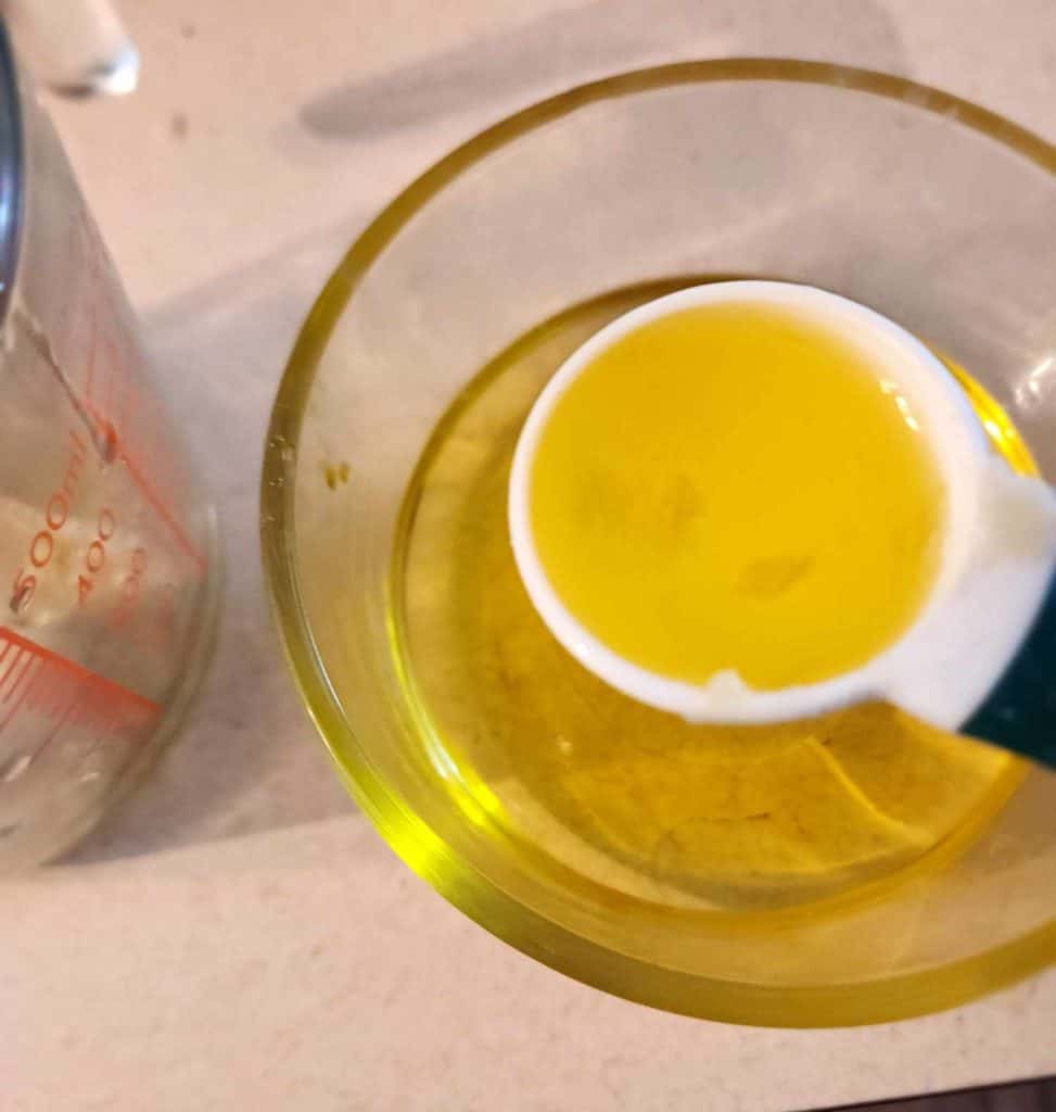 Calendula oil that has been strained