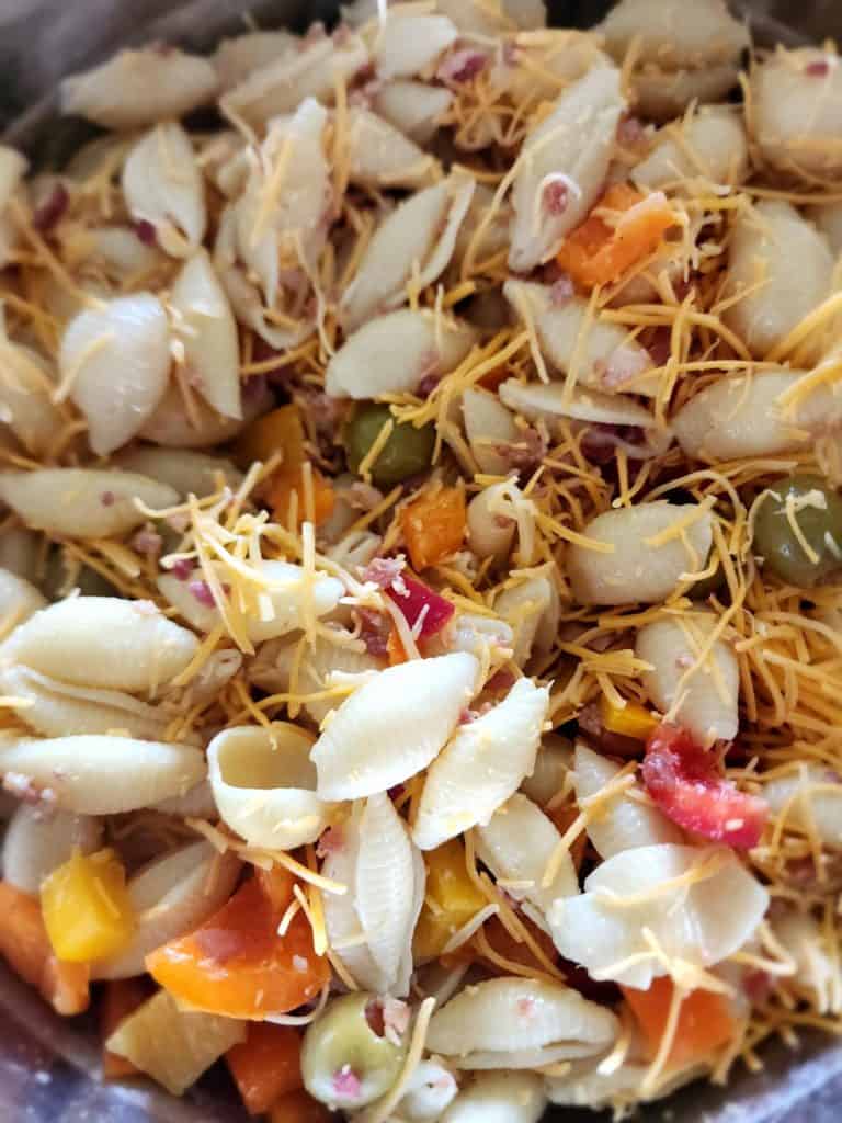 cheese added to ranch pasta salad