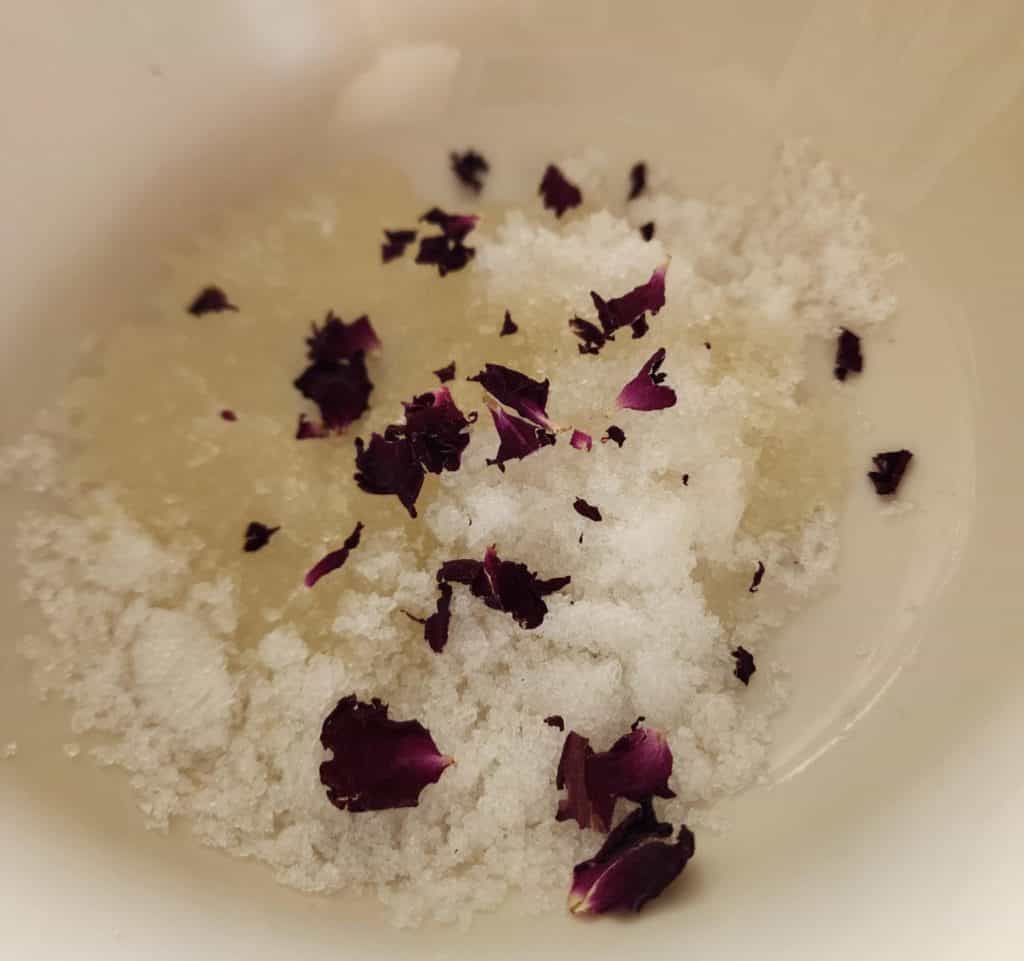 Rose salt scrub ingredients