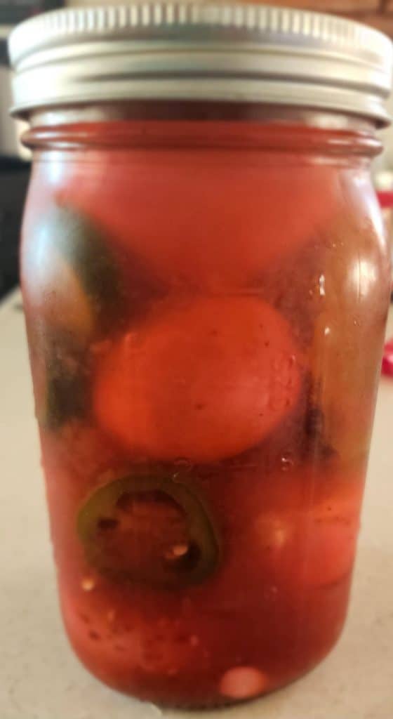 Bloody Mary Pickled eggs