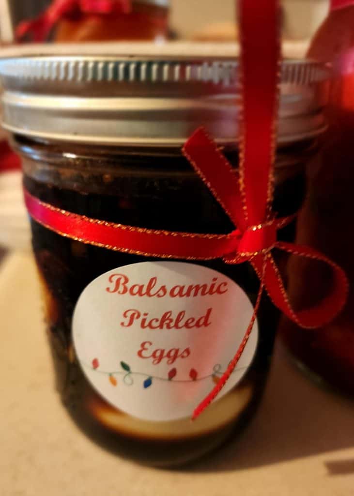 Christmas balsamic pickled eggs