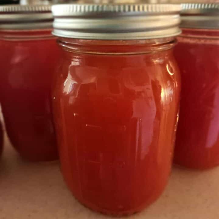 jars of tomato juice