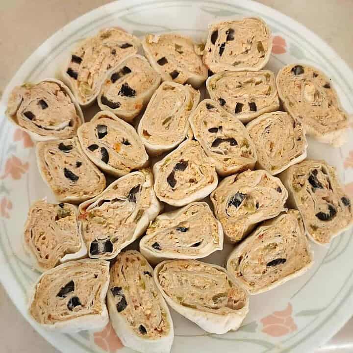 Mexican roll ups cut up