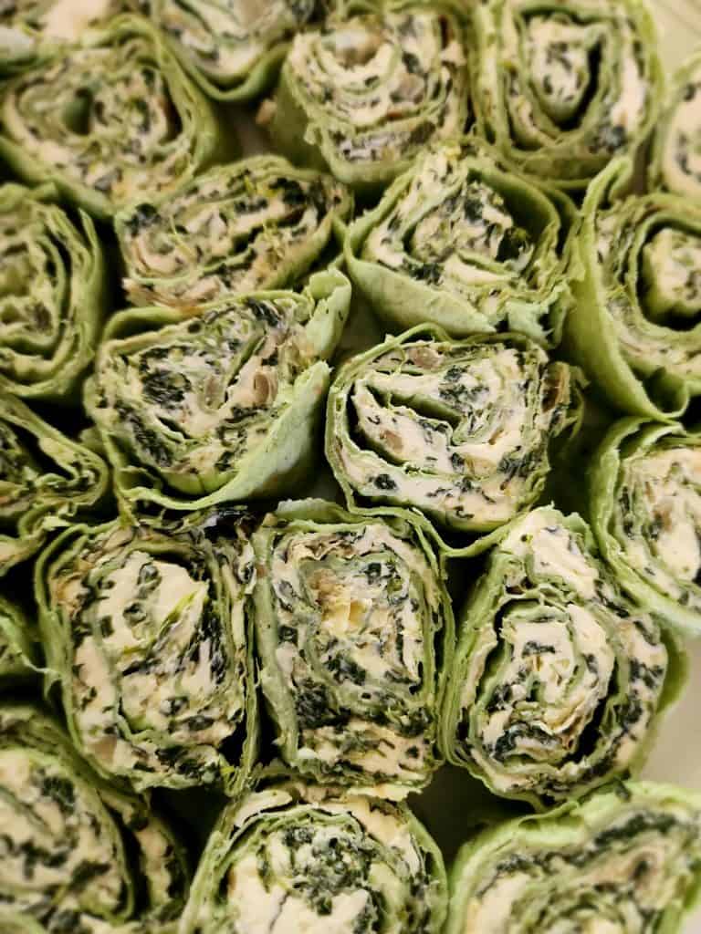 spinach dip roll ups