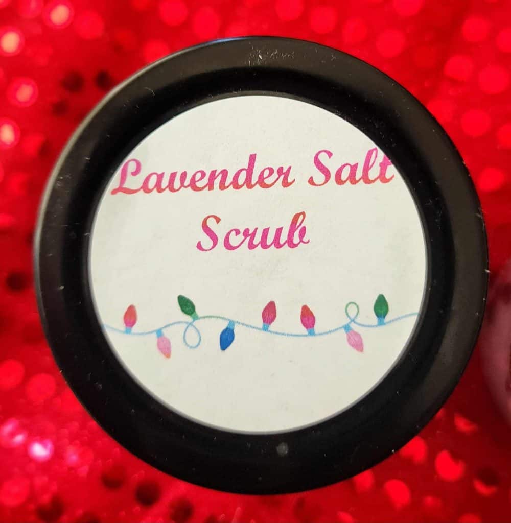 Lavender salt scrub recipe as a Christmas present