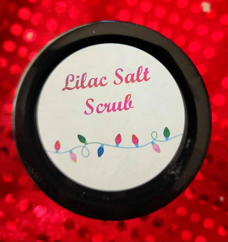 lilac salt scrub for Christmas