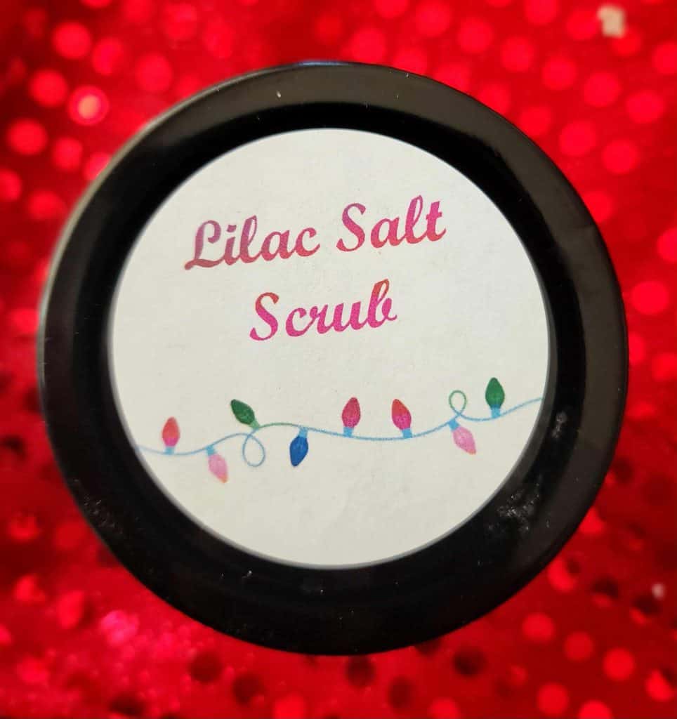 lilac salt scrub for Christmas