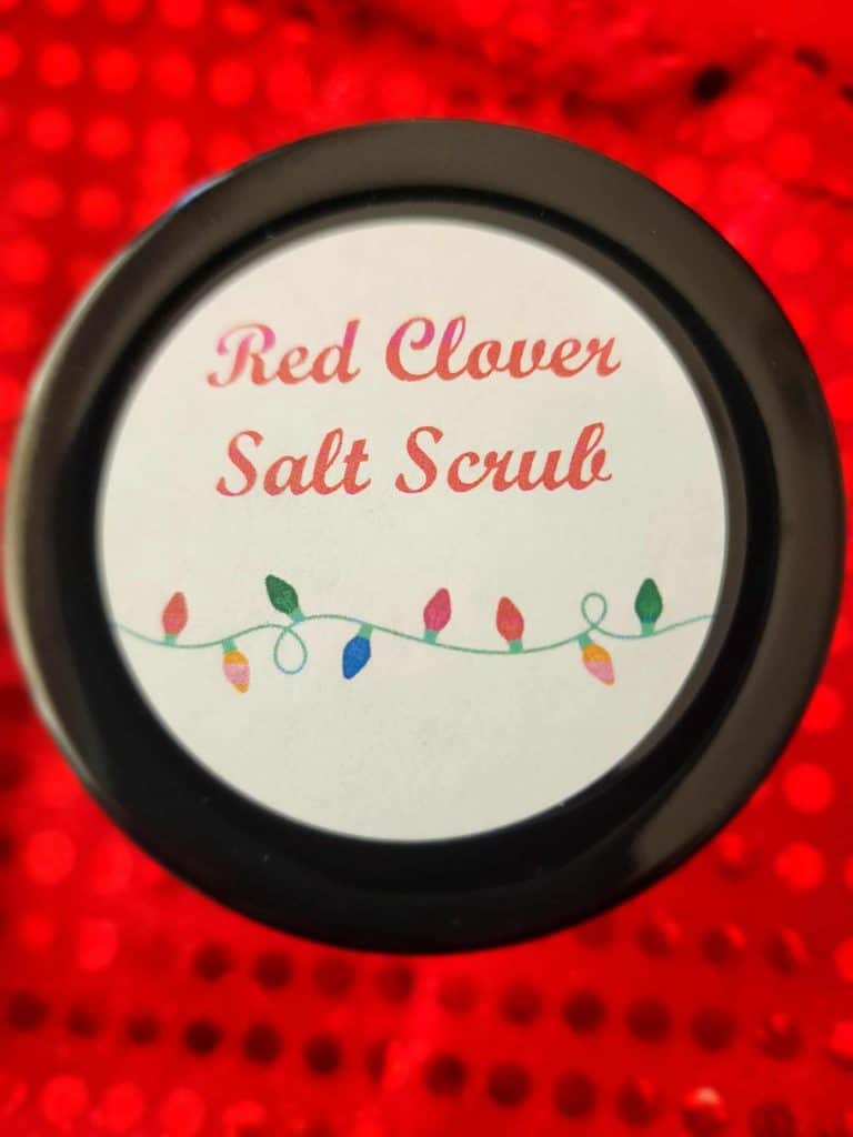 Red clover salt scrub