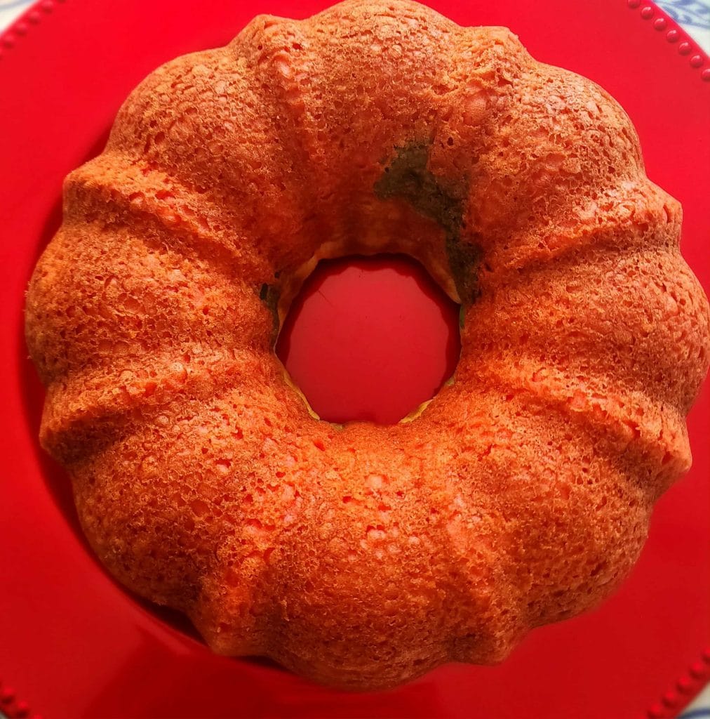 cooked bundt cake for christmas cake