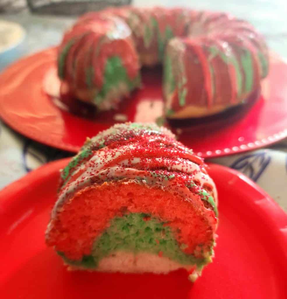 inside of Christmas bundt cake