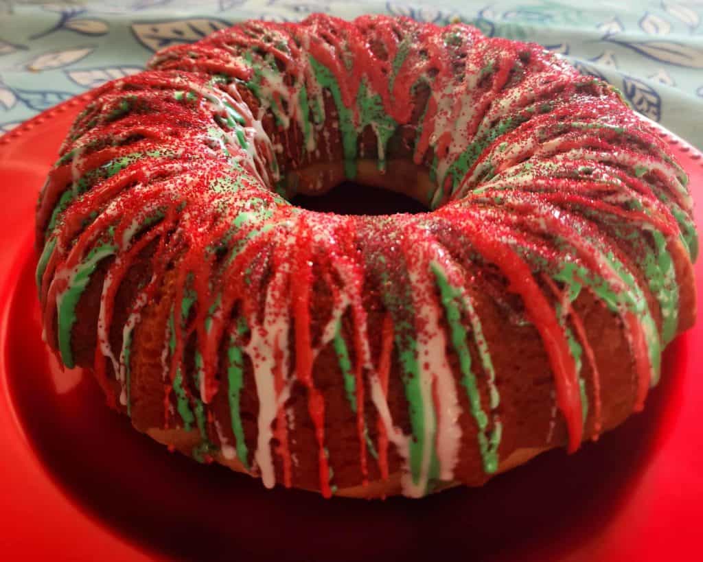 colorful Christmas bundt cake