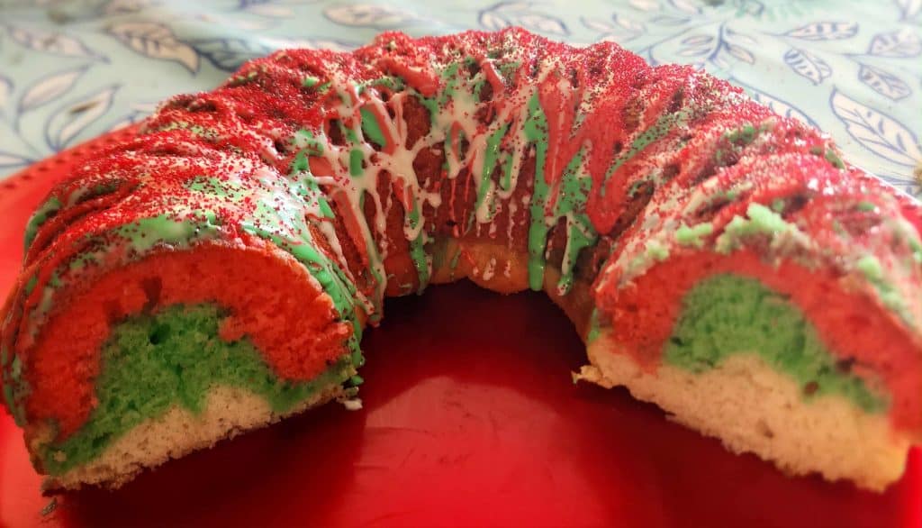 inside of Christmas cake