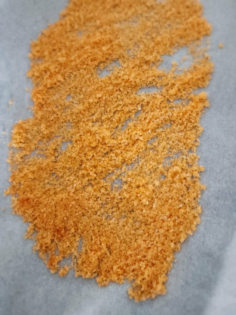 buffalo salt on cookie sheet