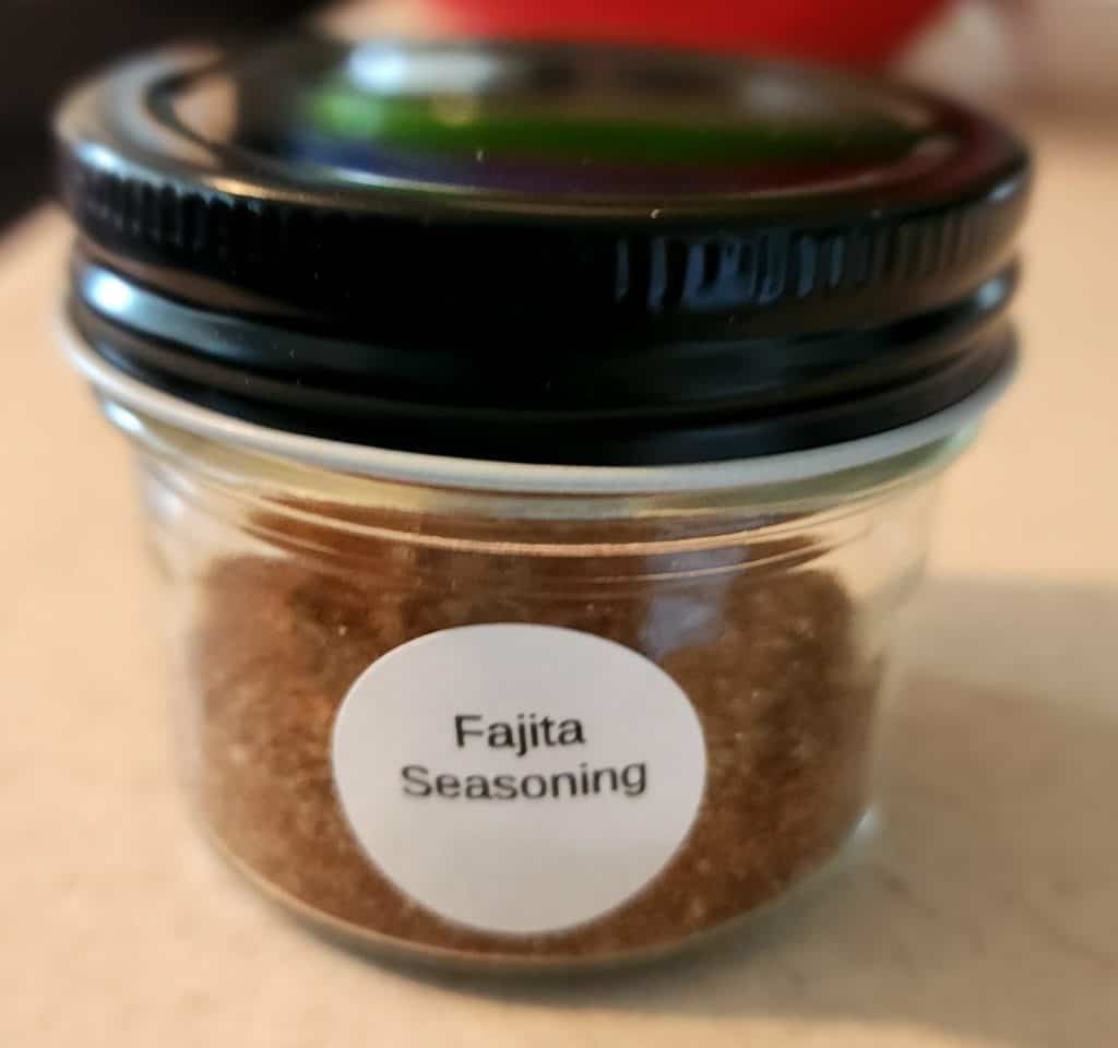 fajita seasoning in a jar