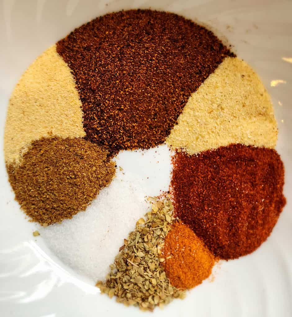 fajita seasoning ingredients in bowl