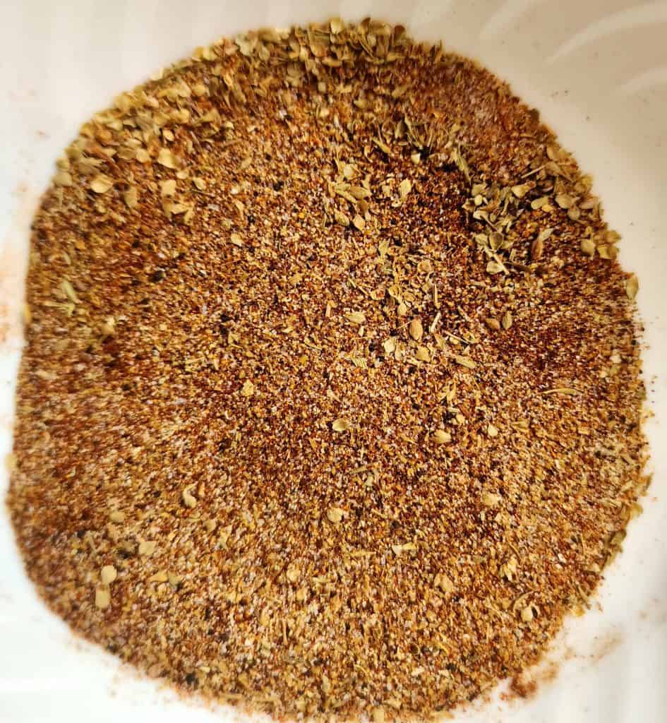 fajita seasoning mixed up in bowl
