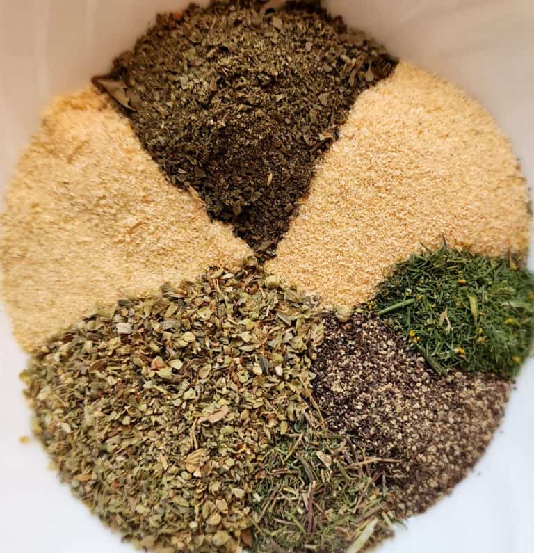 Greek seasoning in bowl