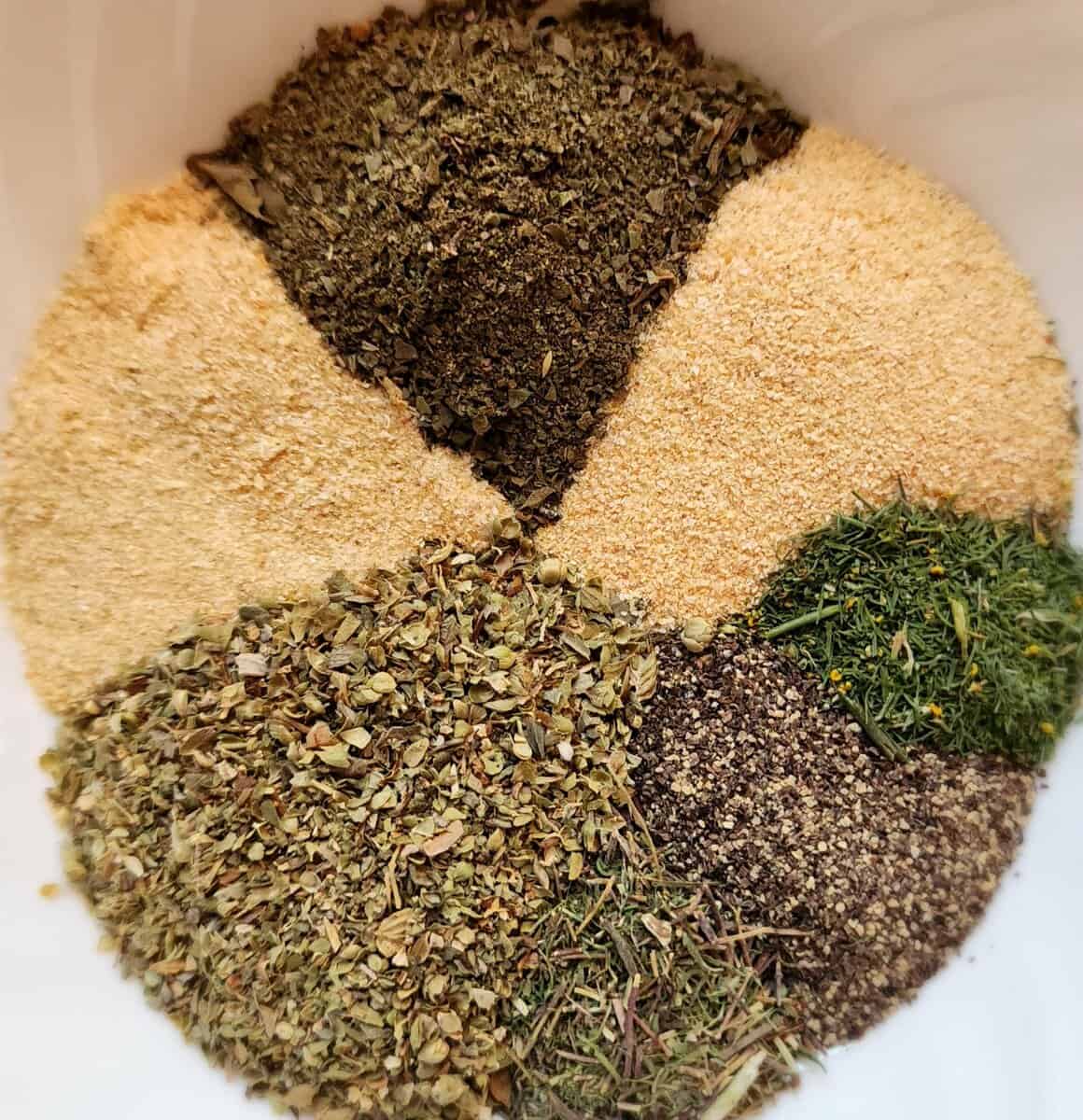 Greek seasoning in bowl