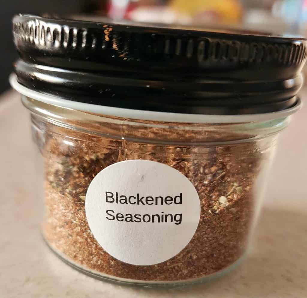 blackened seasoning in a jar