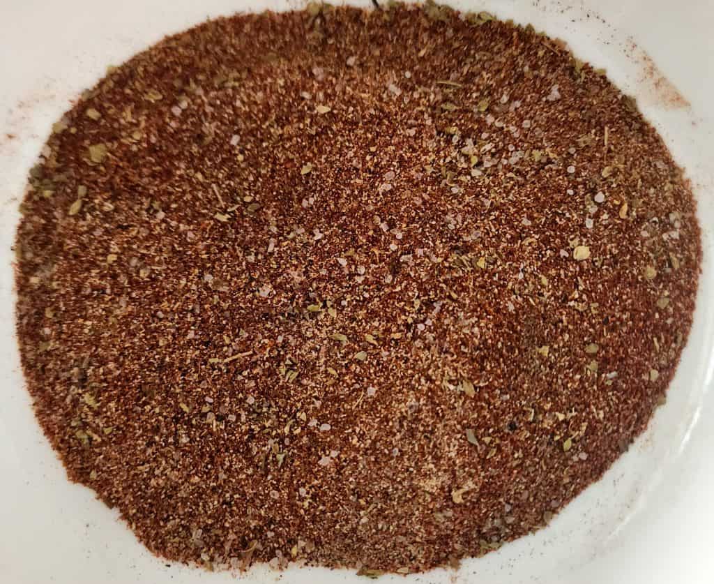Blackened seasoning mixed in a bowl