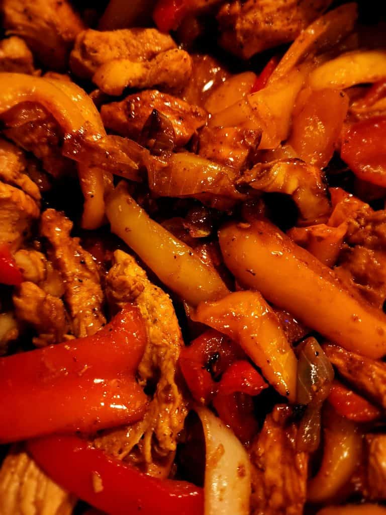 chicken fajitas close up for fajita seasoning recipe
