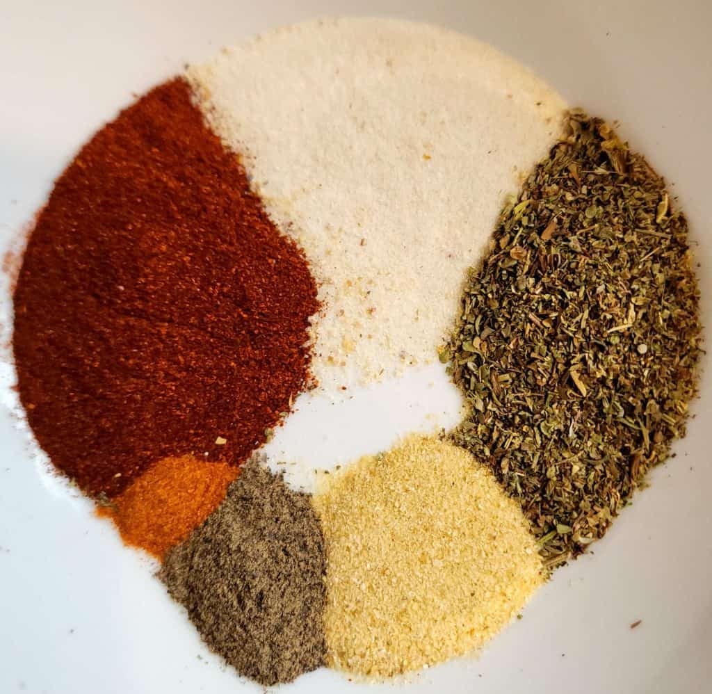 french fry seasoning ingredients in a bowl