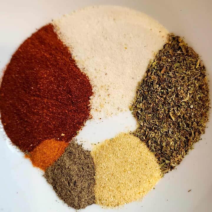 french fry seasoning ingredients in a bowl