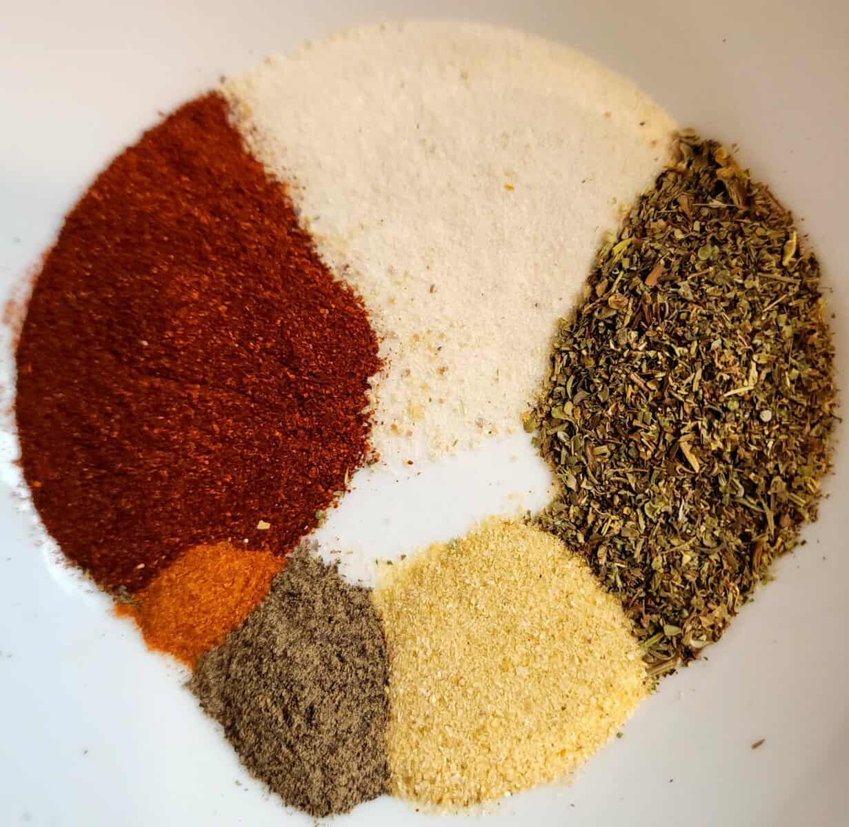 french fry seasoning ingredients in a bowl