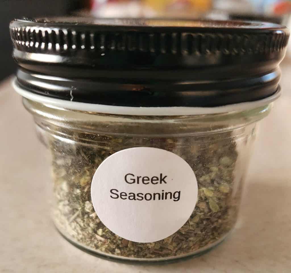 Greek seasoning in a jar
