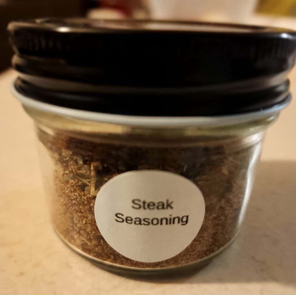 steak seasoning in a jar