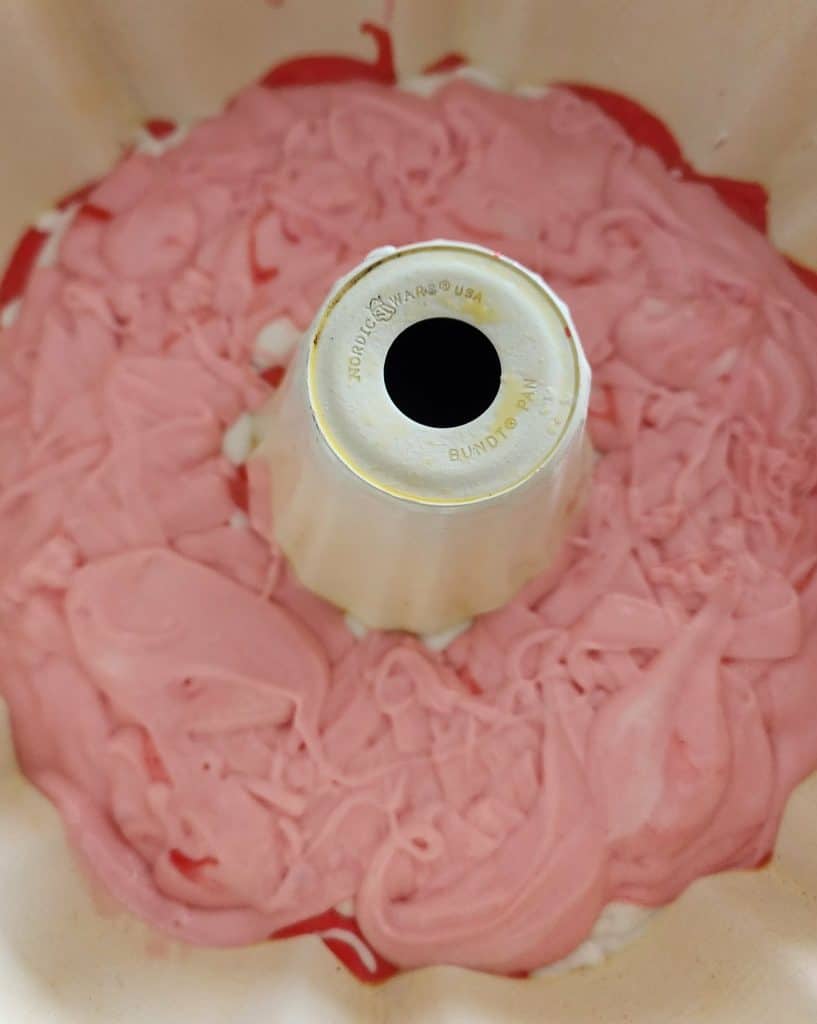 pink cake mix added valentine cake
