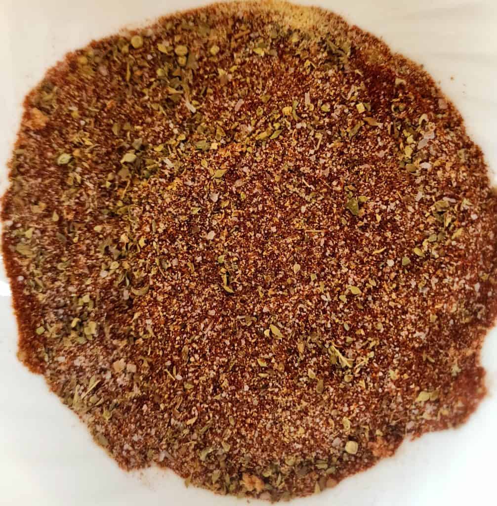burger seasoning ingredients in bowl