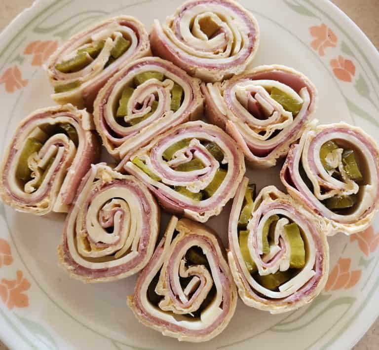 Cuban roll ups on a plate