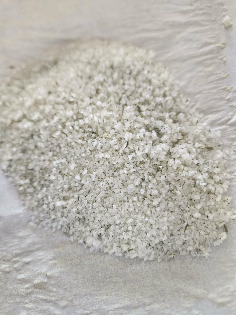 Dill pickle salt in a pile