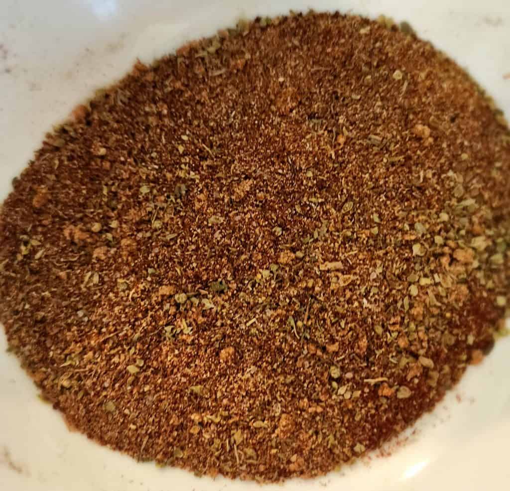 chicken wing seasoning mixed up in bowl
