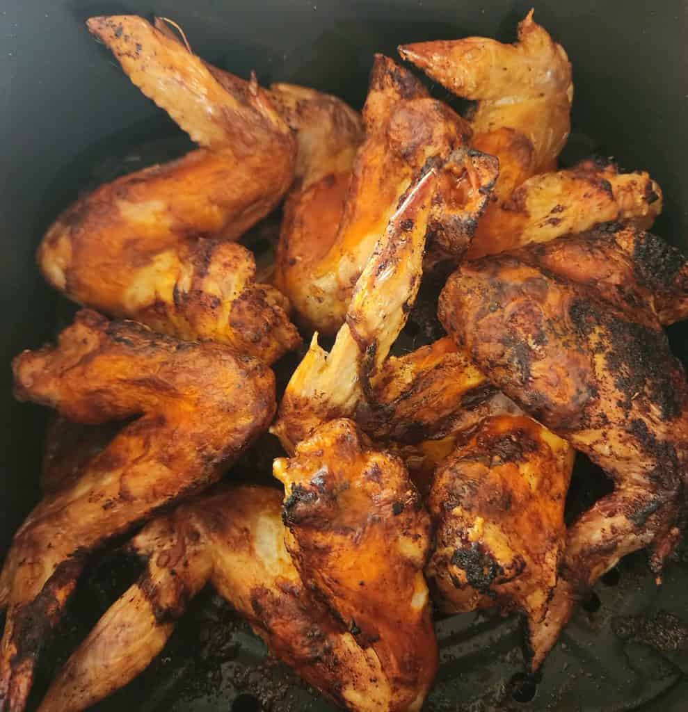 wings in air fryer with homemade wing seasoning