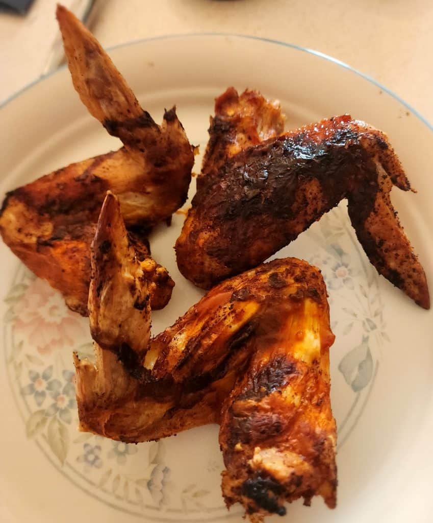cooked chicken wings with homemade chicken wing seasoning