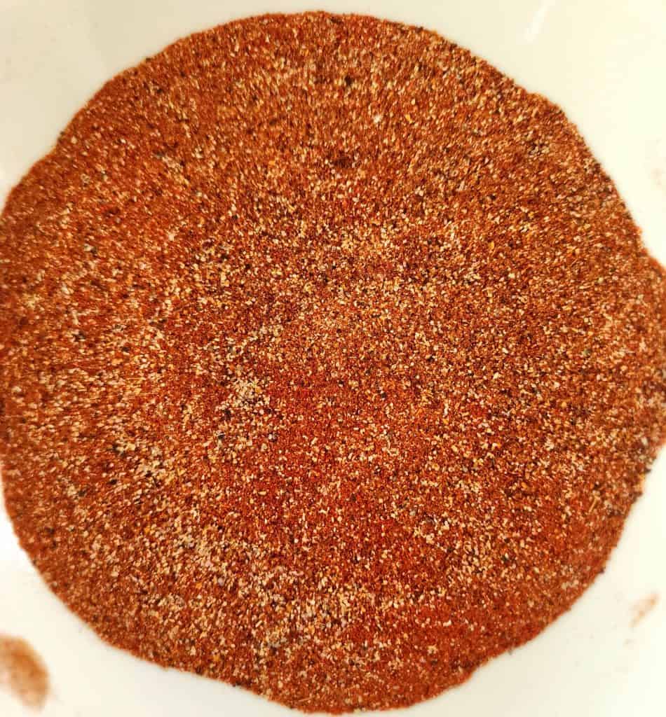 smoky bbq seasoning ingredients mixed in a bowl
