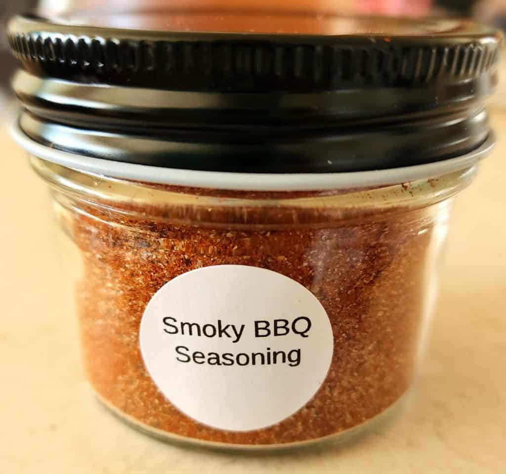 smoky bbq seasoning top of jar