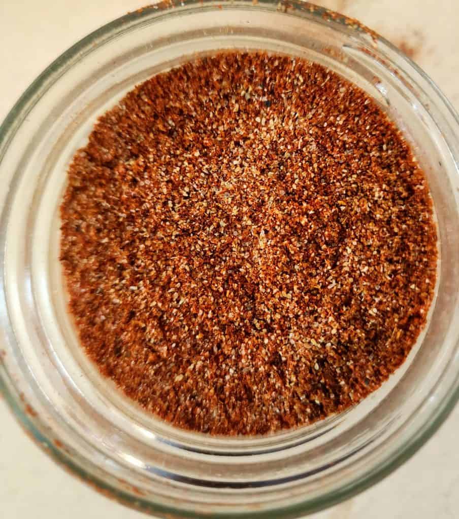 smoky bbq seasoning top of jar