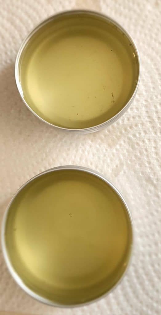 tallow calendula balm added to tins