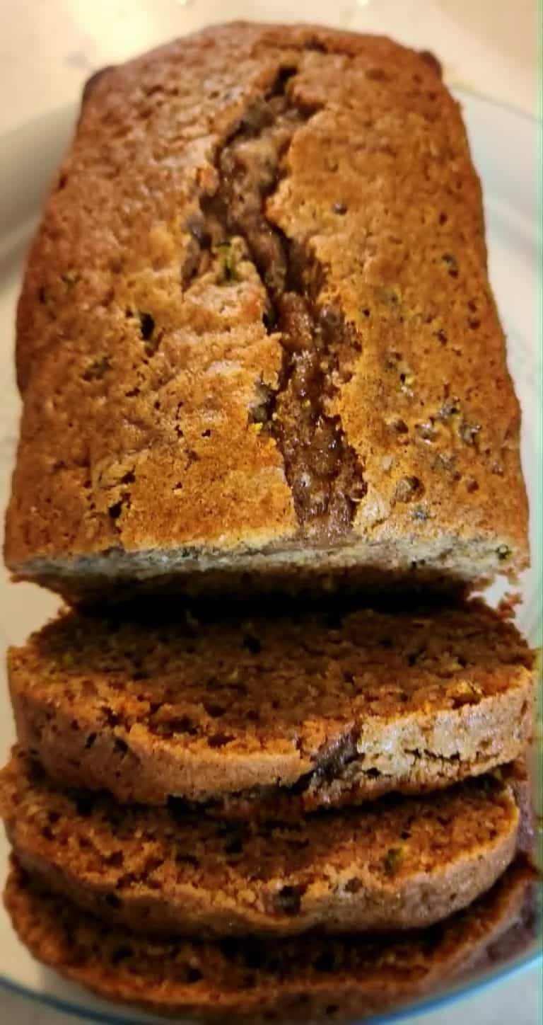 zucchini bread sliced