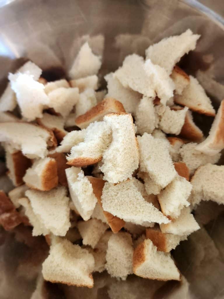 instant pot stuffing dried bread tore into pieces